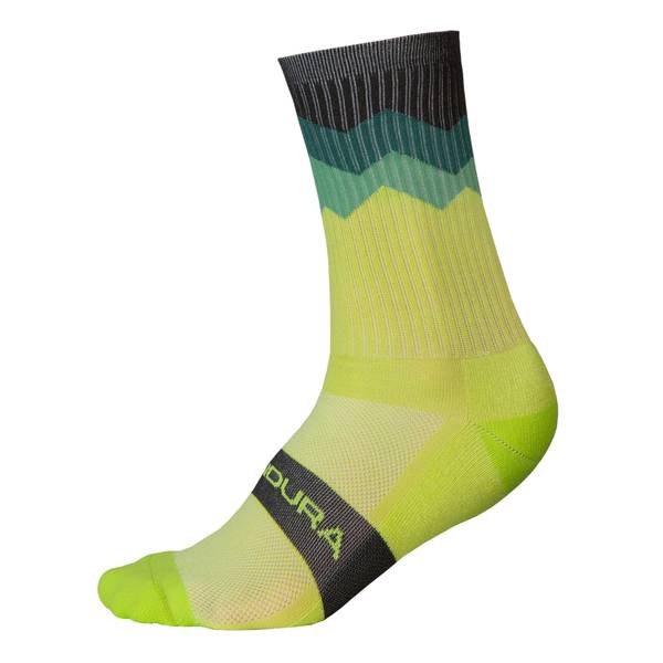 Jagged Sock - Lime Green