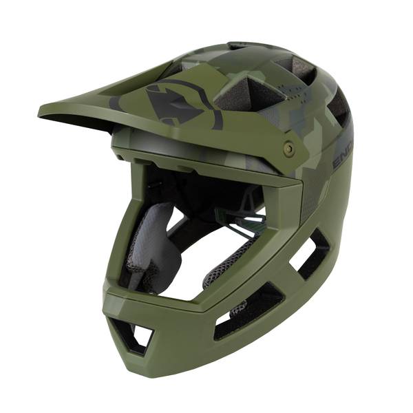 SingleTrack Youth Full Face Helmet - Green